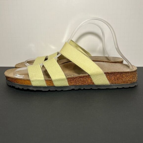 Womens BIRKIS by Birkenstock Yellow Three Strap Sandals / Size 10 - Picture 3 of 8